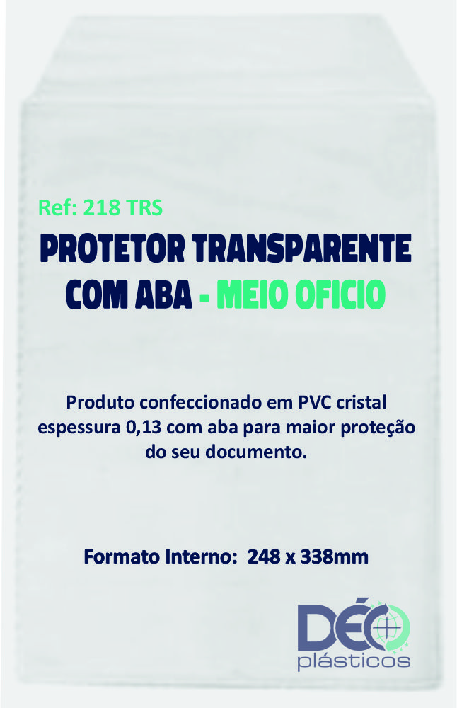 Porta Documento Oficio em PVC Com Aba/Tam...